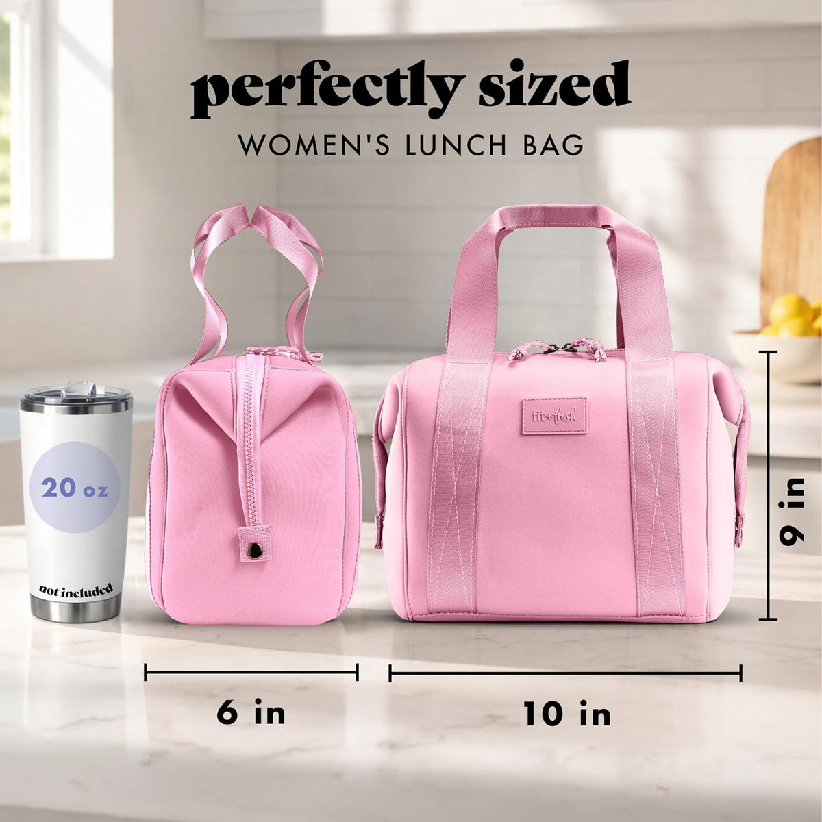 Remi Neoprene Lunch Bag for Women w/Ice Pack & Containers