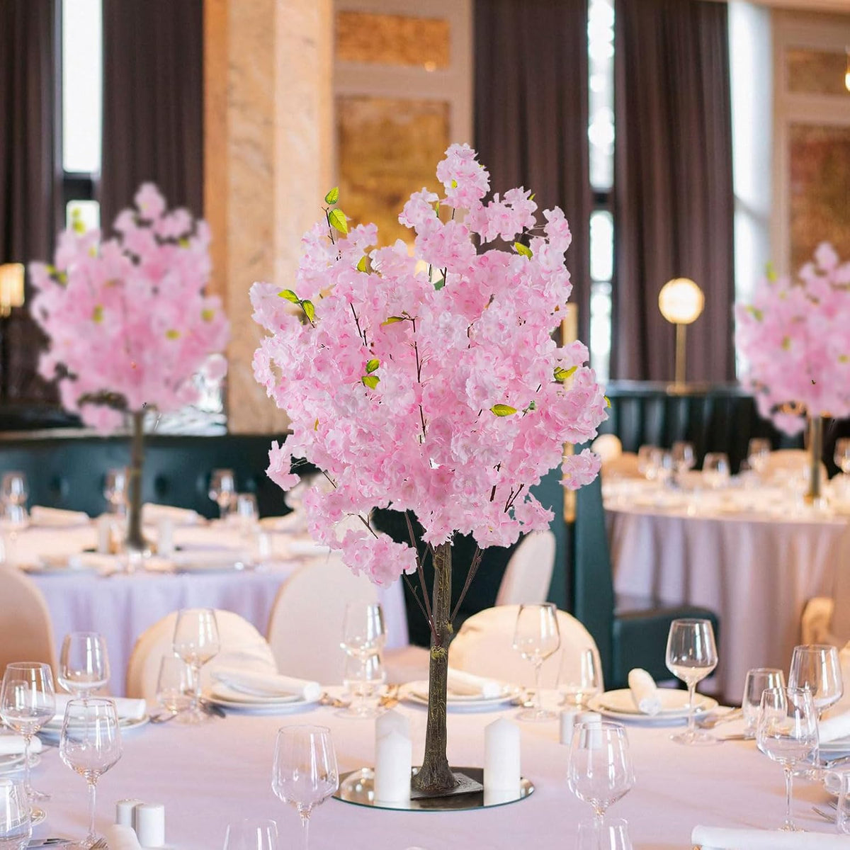 Cherry Blossom Tree Wedding Centerpiece: Set of 6, Pink, 3.2ft