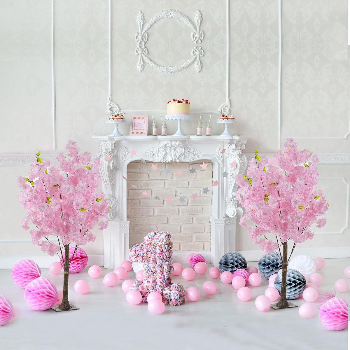 Cherry Blossom Tree Wedding Centerpiece: Set of 6, Pink, 3.2ft