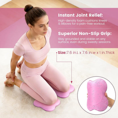Foldable Non-Slip Yoga Mat and Blocks Set for Women, 9-Pcs Yoga Starter Kit
