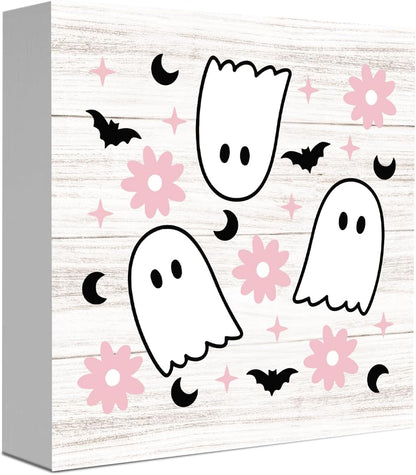 Halloween Ghost Sign Cute Halloween Decoration Indoor Home Office Decor