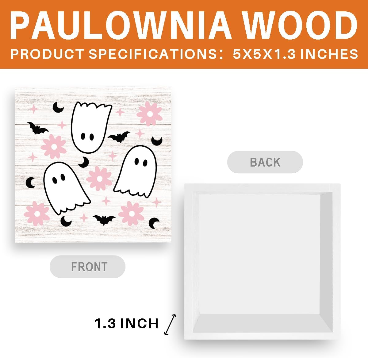 Halloween Ghost Sign Cute Halloween Decoration Indoor Home Office Decor