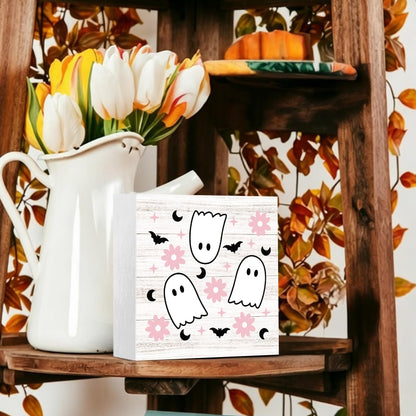 Halloween Ghost Sign Cute Halloween Decoration Indoor Home Office Decor