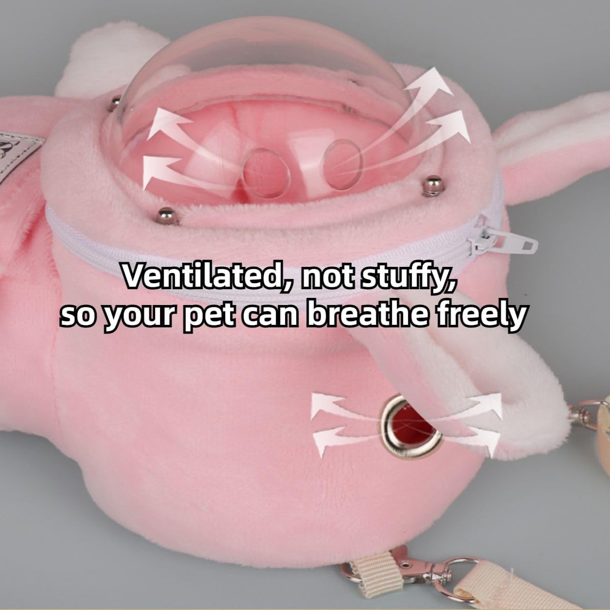 Sugar Glider Bonding Pouch Bonding Pouch Carry for Rat Syrian Hamster Hedgehog Small Pocket Pets, Gerbil Travel Bag Cute Bunny-Shaped Outing Bag with Large Transparent Window (Pink,Small)