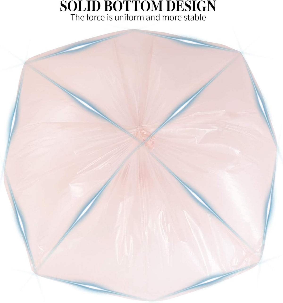 5 Rolls Small Trash Garbage Bags, 4 Gallon 100 Counts (Pink)