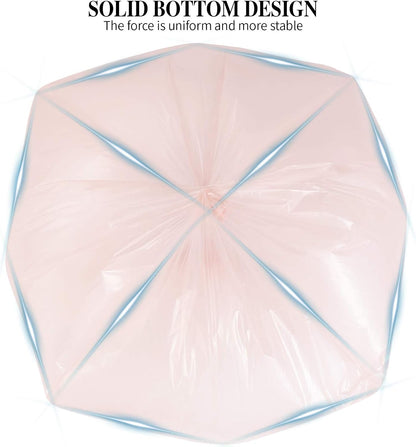 5 Rolls Small Trash Garbage Bags, 4 Gallon 100 Counts (Pink)
