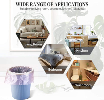 5 Rolls Small Trash Garbage Bags, 4 Gallon 100 Counts (Pink)