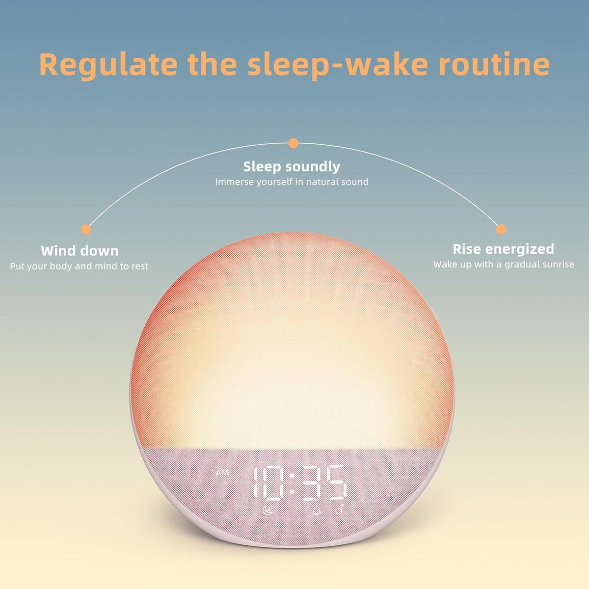 Sunrise Alarm Clock White Noise Machine: Natural Wake Up Light