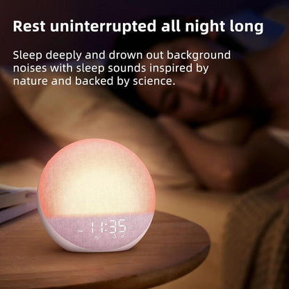 Sunrise Alarm Clock White Noise Machine: Natural Wake Up Light