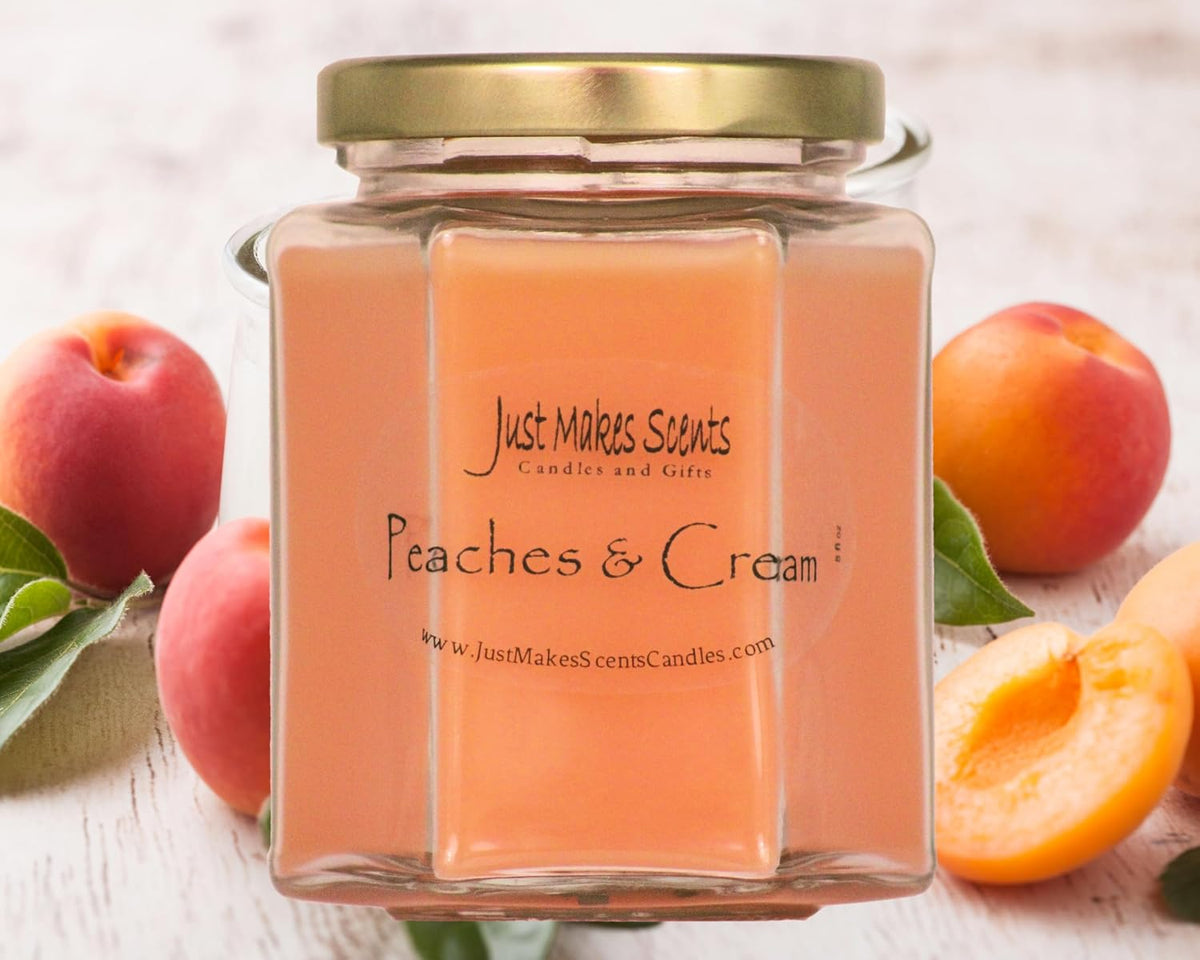 Peaches & Cream Scented Blended Soy Candle