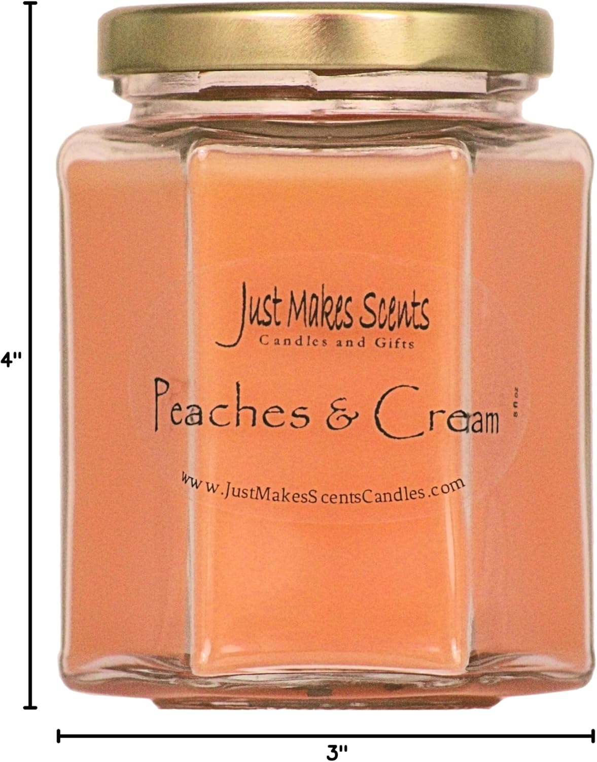Peaches & Cream Scented Blended Soy Candle