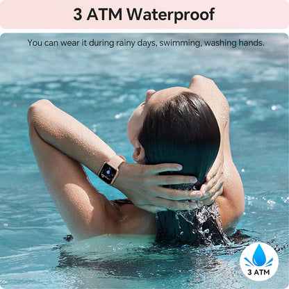 Smart Watches for Women Men, 1.85" Smart Watch Compatible iPhone/Samsung/Android (Answer/Make), Fitness Tracker with Heart Rate/Sleep Monitor, Smartwatch 3ATM Waterproof 120+ Sport Modes, Step Counter