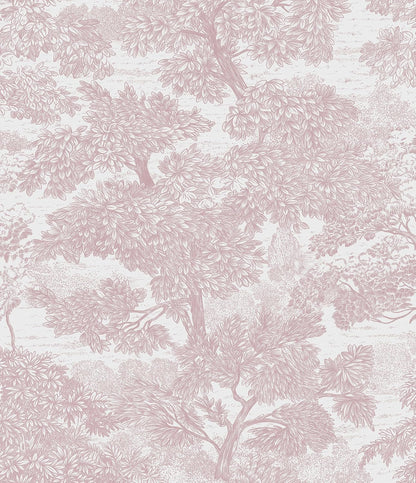 Peel and Stick Wallpaper Pink Tree Contact Paper 78.7" x 17.3" Wall Paper Modern Forest Self Adhesive Removable Girls Nursery Wallpaper for Bedroom Bathroom Vinyl Rolls