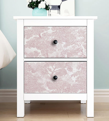 Peel and Stick Wallpaper Pink Tree Contact Paper 78.7" x 17.3" Wall Paper Modern Forest Self Adhesive Removable Girls Nursery Wallpaper for Bedroom Bathroom Vinyl Rolls