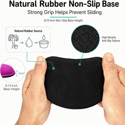 Keyboard Wrist Rest and Mouse Wrist Rest Set - Ergonomic Memory Foam Wrist Cushion - for Wrist Support on Computer, Laptop, Office, Playing Games, Typing Relieves Wrist Pain Rose Red