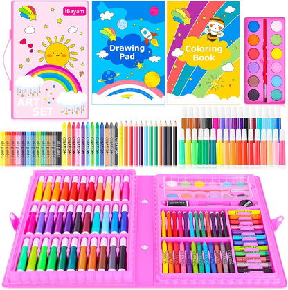 iBayam Art Supplies, 149-Pack Drawing Kit Painting Art Set Kits, Pink Box