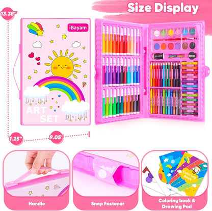 iBayam Art Supplies, 149-Pack Drawing Kit Painting Art Set Kits, Pink Box