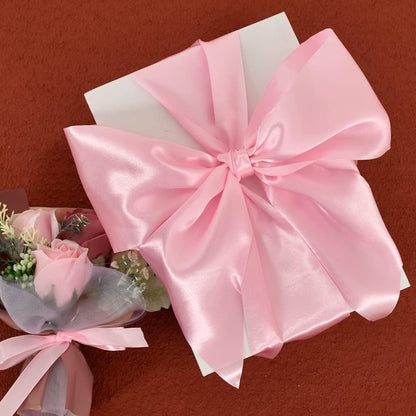 Pink Satin Ribbon Wide 4 Inch 22yd for Gift Wrap Christmas Decor