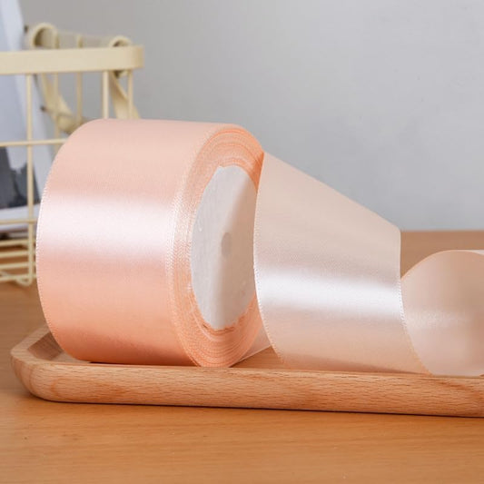 YYCRAFT Peach Solid Satin Ribbon 2 Inch,50 Yards Craft Fabric Ribbon for Gift Wrapping Floral Bouquets Wedding Party Decoration