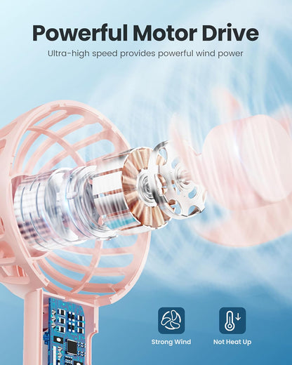 Mini Portable Fan, Small Personal Handheld Fan,Rechargeable