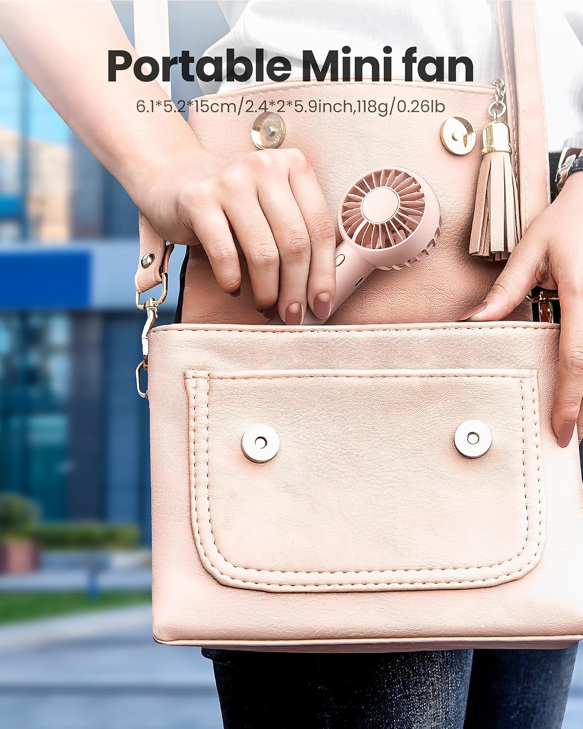 Mini Portable Fan, Small Personal Handheld Fan,Rechargeable