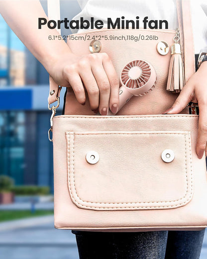 Mini Portable Fan, Small Personal Handheld Fan,Rechargeable