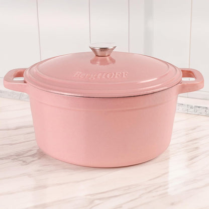 Neo 7qt Round Enameled Cast Iron Dutch Oven, Pink Cooking Pot