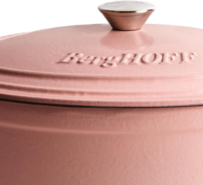 Neo 7qt Round Enameled Cast Iron Dutch Oven, Pink Cooking Pot