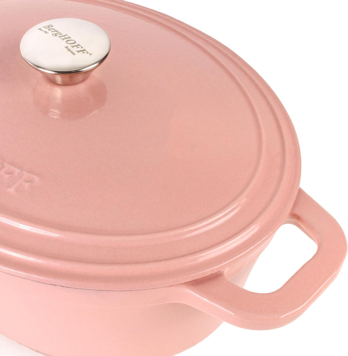 Neo 7qt Round Enameled Cast Iron Dutch Oven, Pink Cooking Pot