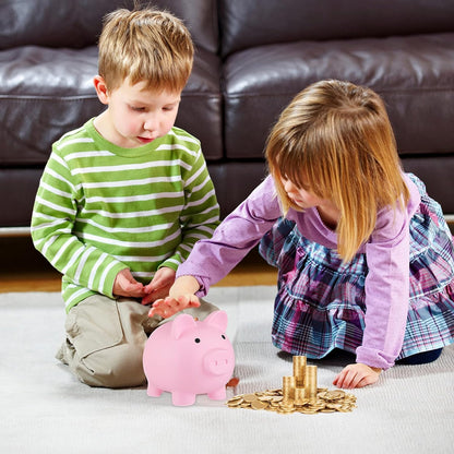 Piggy Bank for Kids, Plastic Coin Bank, Unbreakable Money Banks, Cute Piggy Banks for Kids, First Money Box, Best Birthday Gifts Home Decoration（Pink）