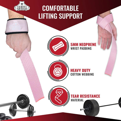 Lifting Straps - Gym & Weightlifting Straps for Men & Women, Deadlift Support, 2 Pairs