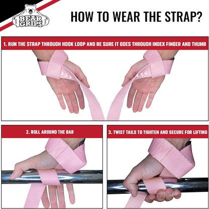 Lifting Straps - Gym & Weightlifting Straps for Men & Women, Deadlift Support, 2 Pairs
