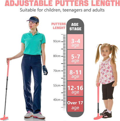 Golf Putter, Golf Putters for Men & Women, Mini Putter, Club Golf Set, Bucket Golf Game, Two-Way Putters Includes Ball, Cup with Flag