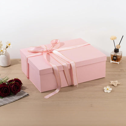 Extra Large Gift Box 16.5x13x5.5 inches,Pink Gift Boxes with Lids for Presents,Perfect for Birthday,Valentine's Day,Christmas,Anniversaries,Contains Card,Ribbon,Shredded Paper Filler.