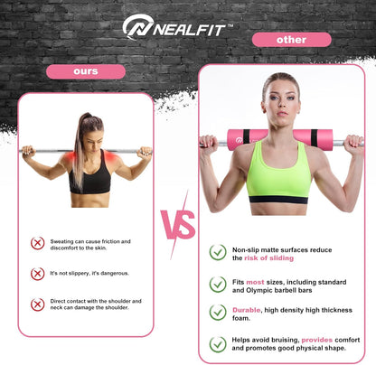 Barbell Pad Squat Pad for Squats—Squat Bar Pad—Great for Weightlifting,Lunges and Hip Thrusts—Foam Sponge Pad—Fit Standard and Olympic Bars Perfectly