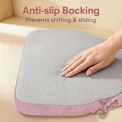 Dusty Pink Winsor Chair Cushions Seat Pads with Ties Set of 4