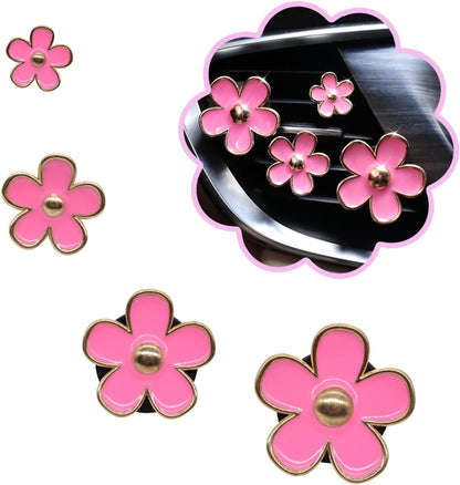 ORIESSE Pink Car Accessories,Flower Car Air Freshener Vent Clips