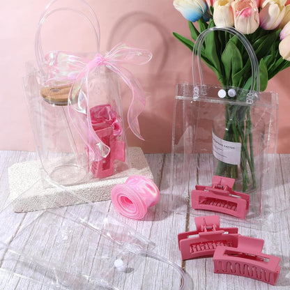 25 Pcs Sleepover Party Supplies for Girls, Pink Spa Birthday Party Supplies with Cups Clips Scrunchies Gift Bags Ribbon, Slumber Party Supplies for Girl Decorations Bow Party Favors for Girls