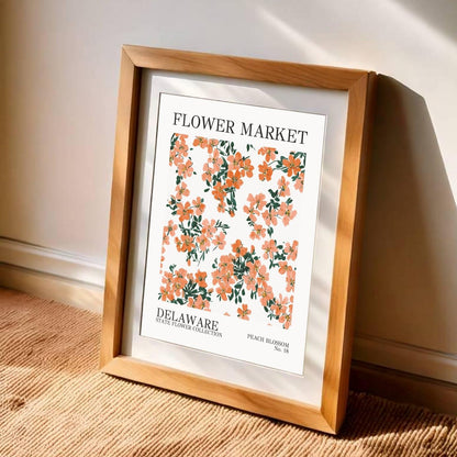 8X10 Unframed Delaware Peach Blossom State Flower Market Art Print Poster Home Office Wall Decor FM8