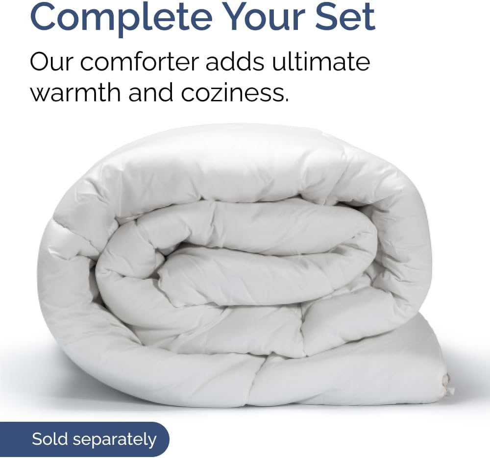 Queen Size 4 Piece Sheet Set - Soft & Cooling Bed Sheets - Blush Stripes 1