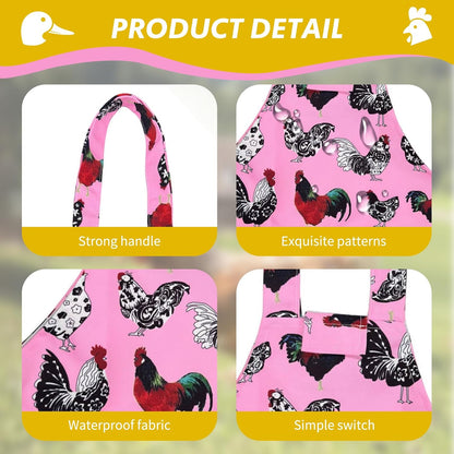 Chicken Holder Bag Chicken Medic Bag Chicken Carrier with Handle Chicken Supplies Catching Hand Bag for Hen Rooster Poultry Chicken Transport (Pink)