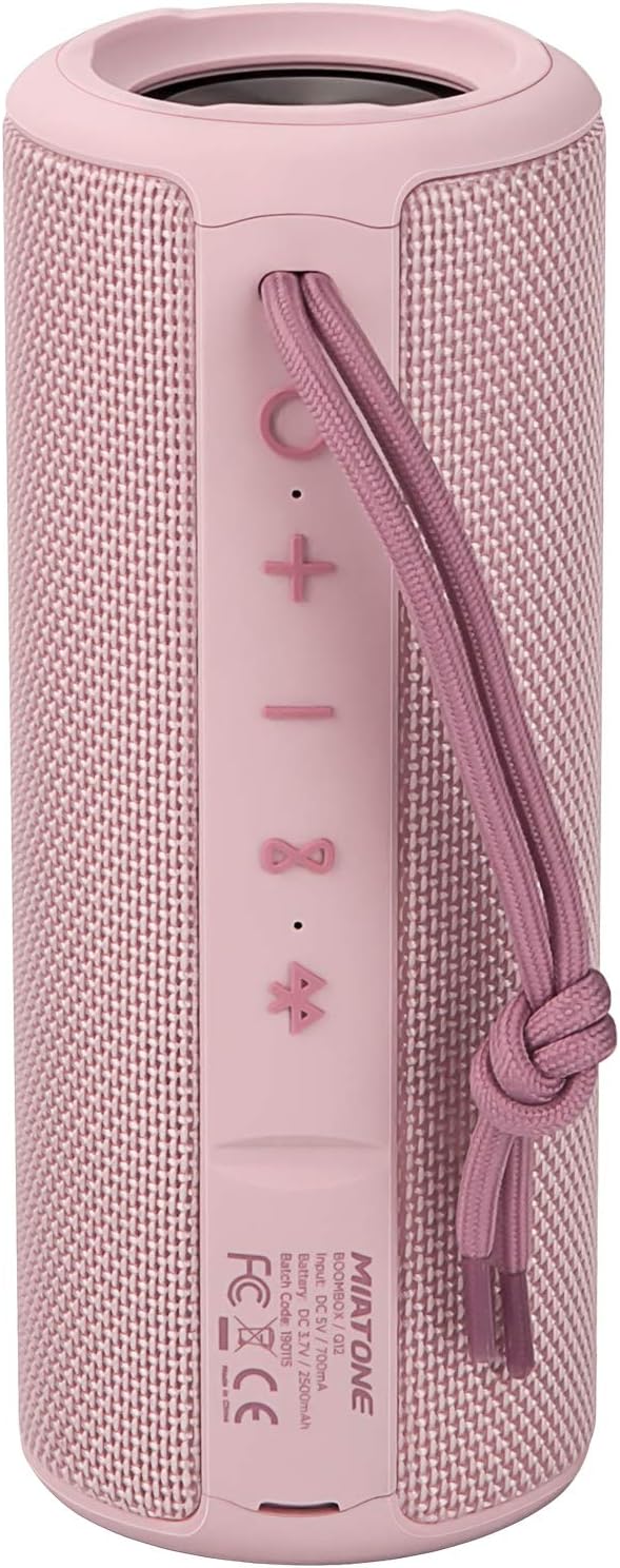 Boombox Outdoor Portable Bluetooth Speaker Waterproof Wireless Speakers Gifts for Women Mothers Mom Wife Her - Pink