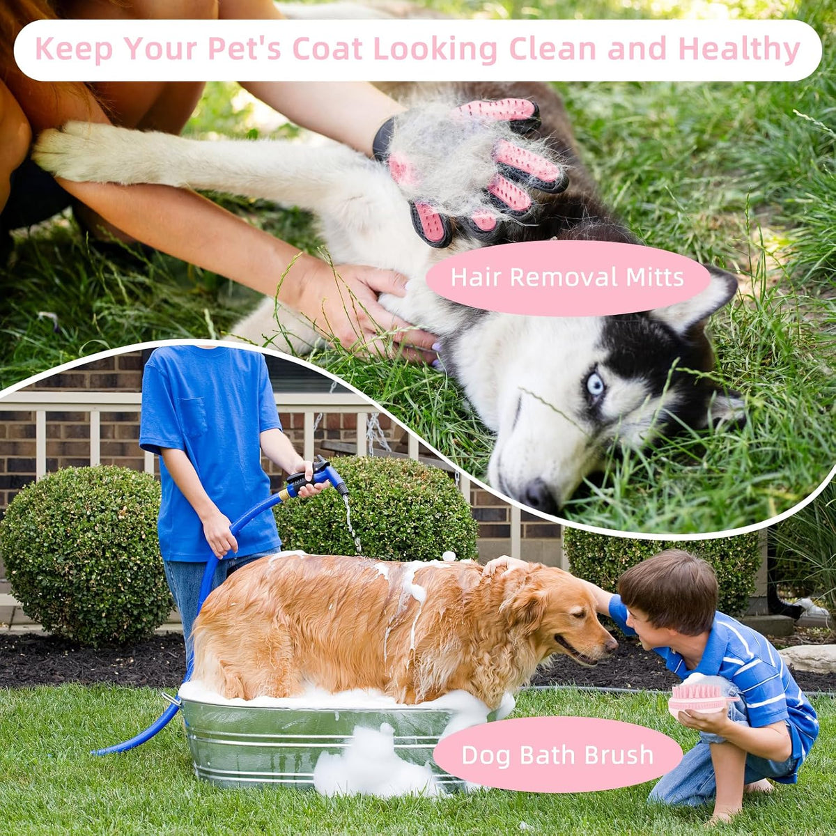 Wisedog Dog Grooming Kit, Upgraded Pink, 7PCS