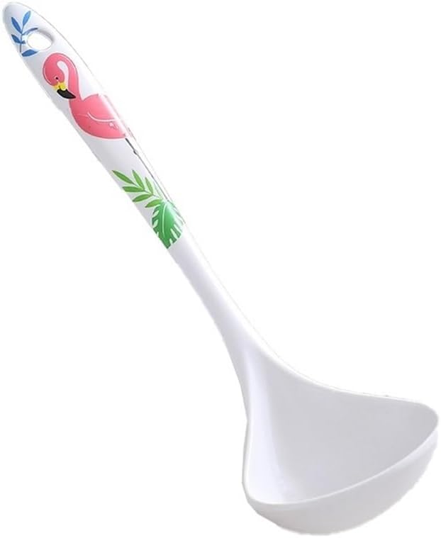 Soup Ladle Silicone Soup Ladle - Non-Stick Heat Resistant Seamless Kitchen Cooking Serving for Soups, Sauces, Batter - Ultimate, White Bowl ladle(Pink)
