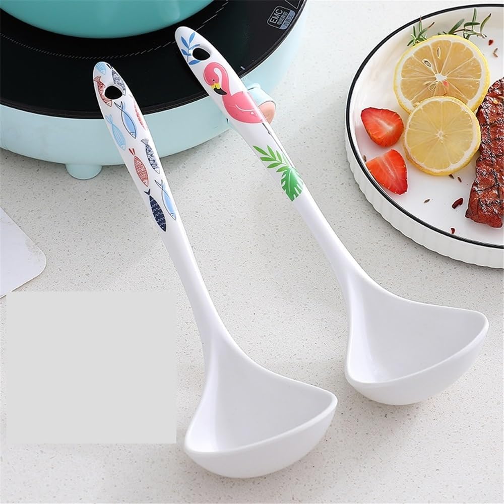 Soup Ladle Silicone Soup Ladle - Non-Stick Heat Resistant Seamless Kitchen Cooking Serving for Soups, Sauces, Batter - Ultimate, White Bowl ladle(Pink)