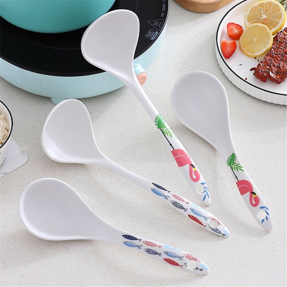 Soup Ladle Silicone Soup Ladle - Non-Stick Heat Resistant Seamless Kitchen Cooking Serving for Soups, Sauces, Batter - Ultimate, White Bowl ladle(Pink)