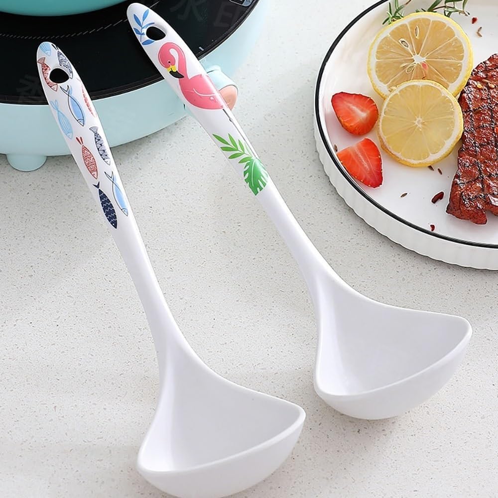 Soup Ladle Silicone Soup Ladle - Non-Stick Heat Resistant Seamless Kitchen Cooking Serving for Soups, Sauces, Batter - Ultimate, White Bowl ladle(Pink)