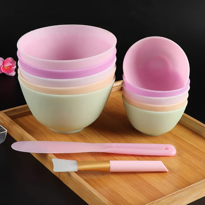 Mask Mixing Bowl Set Silicone Facial Mask Mixing Bowl 5 Pack 4.05 in Diy Skincare for Facial Making Lightweight Portable for Home Spa and Salon Use