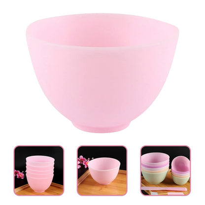 Mask Mixing Bowl Set Silicone Facial Mask Mixing Bowl 5 Pack 4.05 in Diy Skincare for Facial Making Lightweight Portable for Home Spa and Salon Use