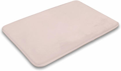 Minimalist Blush Pink Solid Plain Elegant Chic Bathroom Rugs Non Slip & Soft Bath Mat Carpets for Bathroom, Entryway & Kitchen 16 x 24inch